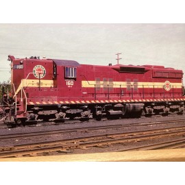 Duluth, Missabe & Iron Range SD9 #160:  Proctor, MN - 3 1/2”x 5 1/2” Postcard
