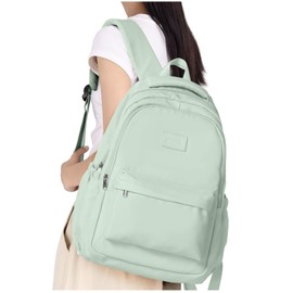 HYC00 School Backpack for Girls Schoolbag Rucksack Lightweight Backpack for School Girls Teen School Bag Boys Casual Daypacks College Backpack Women Laptop Backpack 14 Inch Bookbag,Light Green