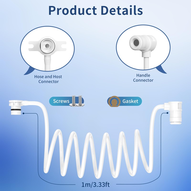 Replacement Hose Fit for Waterpik Sonic-Fusion SF-01/02/03/04 Flossing Toothbrush, Replacement