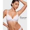 INLYRIC Women's Inbarely Triangle Bralette Comfortable Unlined V Neck Wireless