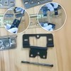 5Pcs Black Flush Hinges,3 Inch Iron Door Hinges for Drawer