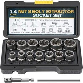 Impact Bolt & Nut Remover Tool Kit Set, 1 Set Universal Impact Bolt and Nut Extractor Parts, Power Tools Accessories, Power Washer, Mechanic Tools, Work Equipment for Men