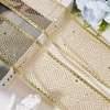 CABODYALS 9.84 Yards Champagne Gold Sparkling Trim Sequin Sheer Mesh