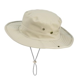 Kids Sun Hats for Boys Girls Bucket Hat UPF 50+ UV Protection Safari Hat Lightweight & Breathable Boonie Hat (1 Pack-Beige)
