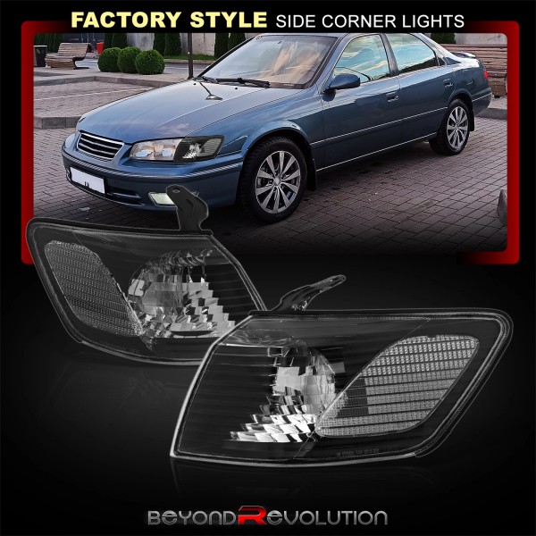 Beyond Revolution For 2000-2001 Toyota Camry Black Side Corner Lamps
