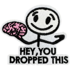 Hey You Dropped This Funny Flag Patch Embroidery Tactical Badge Patch, Sew-On Applique, Iron-On Patch for Tactical Backpacks, Hats, Lunch Bags, Vests, Jackets