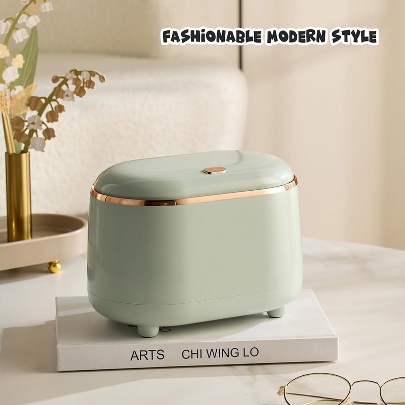 AIMALL Self-Designed Light Luxury Desktop Trash Can – Oval Storage