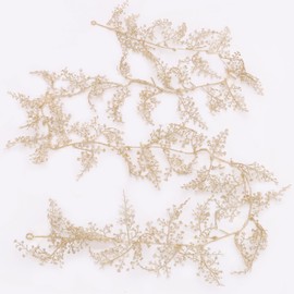 Christmas Concepts® 1.8m (6ft) Gold Glitter Leaf Garland - Floral Party Décor - Christmas Tree Decorations