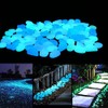 Unime Glow in The Dark Garden Pebbles Stones for Yard