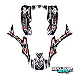 Kalair GFX Graphics Kit for Honda TRX 300EX (1993-2006) Vizion Series 3D 16 Mil-ATV UTV Dirt Bike Stickers,Quad Dirtbike Racing Decal Automotive Motocross Accessories no Plastics
