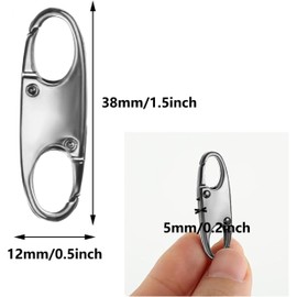 6Pcs Zipper Pull Replacement, Zipper Clip Theft Deterrent,Premium Zipper Lock,Upgraded Zipper Pull,Theft Deterrent Dual Opening S Shaped Carabiner for Backpacks Traveling Camping Suitcases