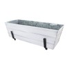Achla Designs Medium White Flower Box with Brackets for 2