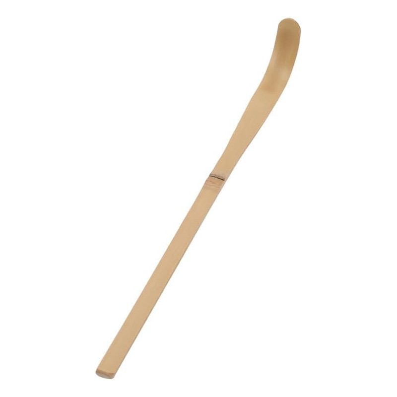Traditional Bamboo Tea Scoop, 6.5 InchJapanese Chashaku, Brown Tea CeremonyHooked