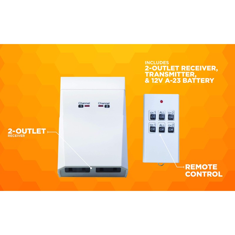 Coleman Cable 59781 Indoor Wireless Remote Control with Countdown, White