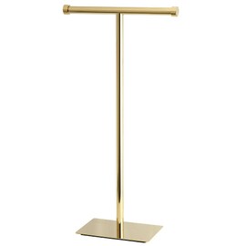 Kingston Brass CC8102 Claremont Freestanding Toilet Paper Stand, 22-3/4-Inch, Polished Brass