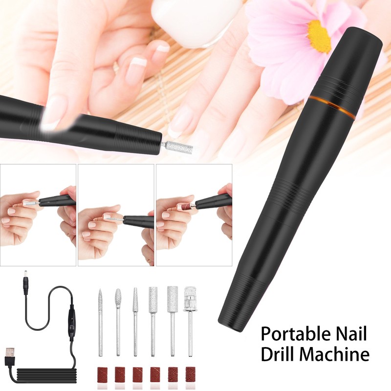 USB Portable Nail Drill Machine Electric Nail Gel Removal Nail