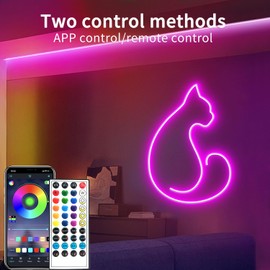 segrass 100ft Led Neon Rope Lights,Control with App/Remote,Flexible Led Rope Lights Outdoor RGB Neon Lights Waterproof,Music Sync Color Changing Led Lights for Bedroom