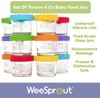 WeeSprout Glass Baby Food Storage Jars w/Lids (4 oz, 12