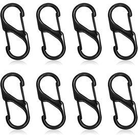 8 Piezas Mosquetones, Mosqueton Llavero, Mosquetones de Zinc Aleación, para Maletas, Bolsos De Montañismo, Bicicletas