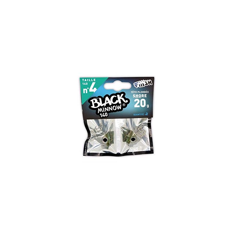 FIIISH Black Minnow 140-2 Jig heads Shore - 20g -