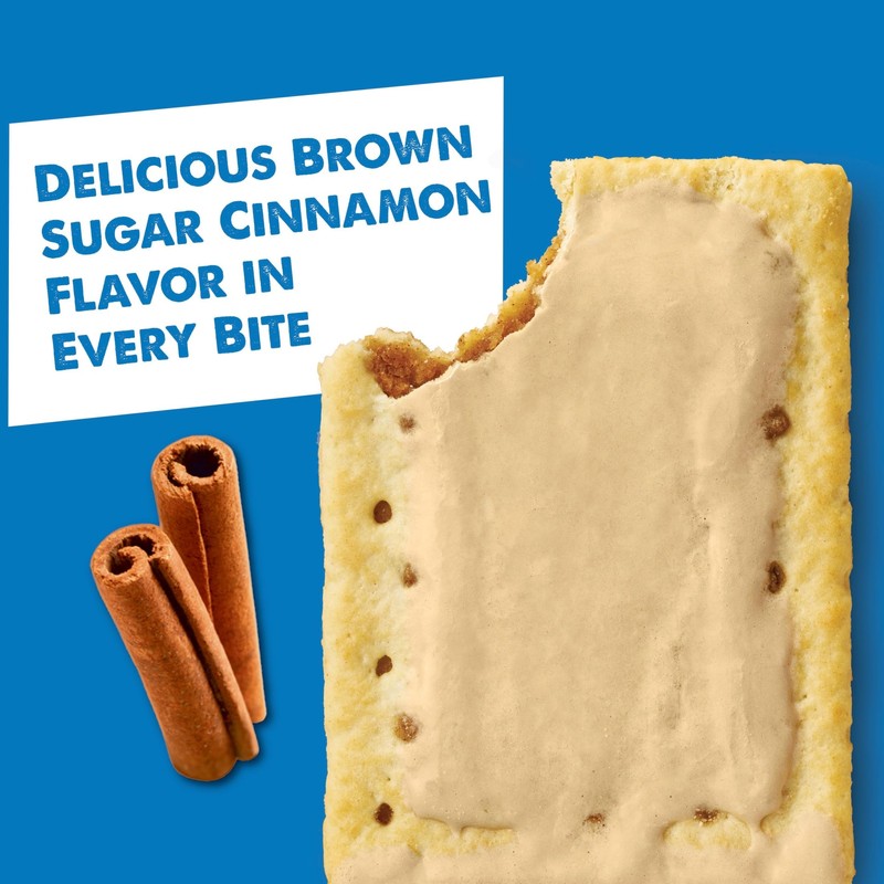 Pop-Tarts Breakfast Toaster Pastries, Frosted Brown Sugar Cinnamon, Family Pack