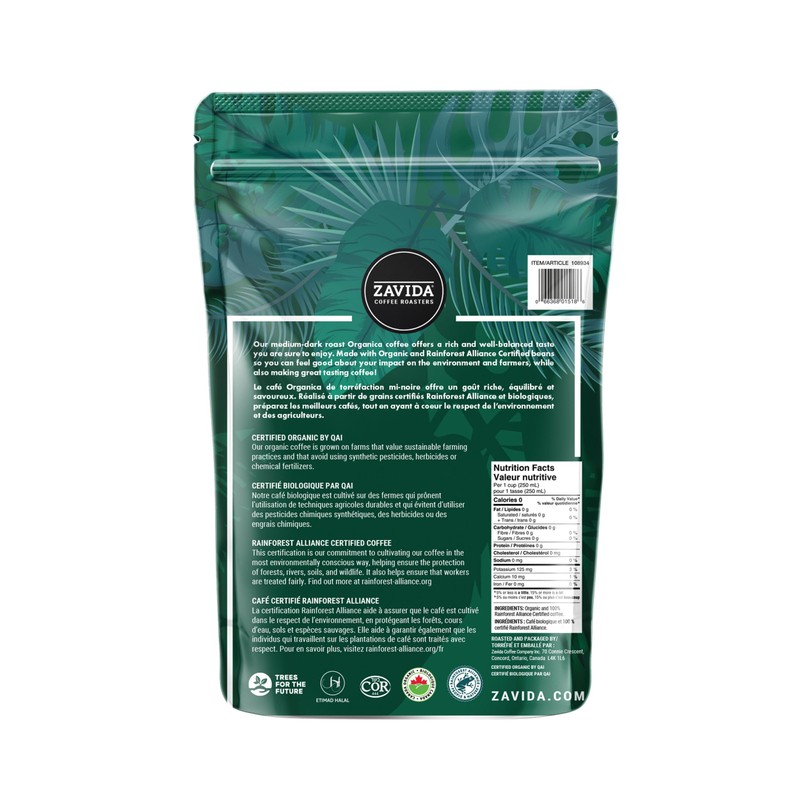 Zavida Coffee Whole Beans, 2 pounds (Organica)