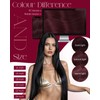 Moresoo Dark Red Weft Hair Extensions Human Hair 100g Red