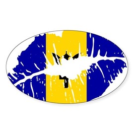 CafePress Barbados Flag Country Native Ancestry Prid Sticker Sticker (Oval 50 pk)