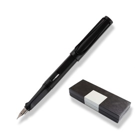 Neveance Matte Black Fountain Pen, Fountain Pen with ergonomic grip, Includes 24 Pack Ink Sac, ideal for any Writing & Calligraphy, polished steel Medium Nib with Box Set, for Men & Women.