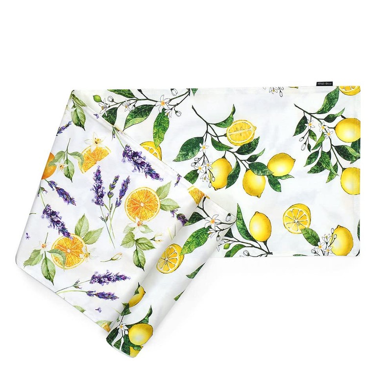 W2601800 Reversible Table Runner, 100% Cotton, Scandinavian, Stylish, Table Center,