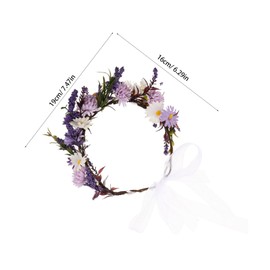 Vaguelly Daisy Headband Floral Hair Vine Lightweight Wedding Flower Hairband Boho Bridal Headpiece for Brides Bridesmaids Parties Comfortable All Day Wear
