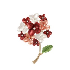 Jana Winkle Enamel Purple Lilac Flower Brooches Women Collar Hydrangea Weddings Brooch Pins