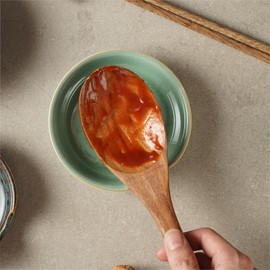 HOLLIHI Ceramic Spoon Rest for kitchen, 5 Inches Spoon Holder for Stove Top, Coffee Spoon Rest, Spoon Cradle, Kitchen Basics, Kitchen Accessories For Utensils, Set of 1 (Green)