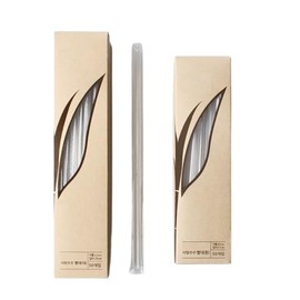 SUGAR LAB Drinking Straws (KOREA), Individually Wrapped, 100 PCS, 100% Compostable, Plastic Free, Eco-Friendly Drinking Straw, Biodegradable, 9.8-inch, Sugar Fiber Disposable Straws, Hot Cold Drinks