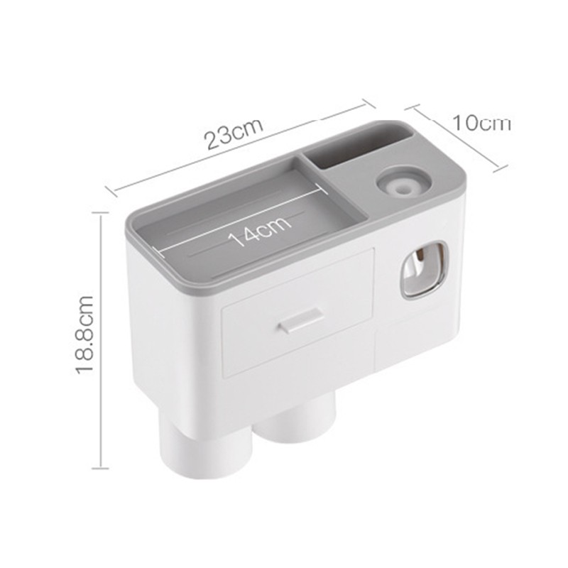 Wall Mounted Toothbrush Holder Multi Function Magnetic Absorption Bathroom Storage