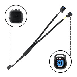 Car Horn Adapter Wiring Harness 1 to 2 Horn Adapter Connector Y Type Horn Special Plug Wiring Kit Compatible with Honda (-2016) / Acura Car Truck Horn Plug and Play. (Single pin Plug)