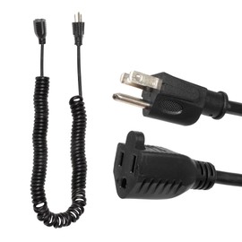 Iron Forge Cable SJEOW Black Outdoor Coiled Extension Cord 25 ft, 16/3 Oil Resistant & Flame Retardant 3 Prong Coiled Electrical Power Cable 13 Amp for Indoor & Outdoor, Great for Farms & Ranches