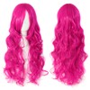 MapofBeauty 70cm Long Pink Wavy Cosplay Party Wig (Pink)