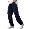 Comdecevis Men's Casual Cargo Pants Workout Joggers Stretch Sweatpants Hiking