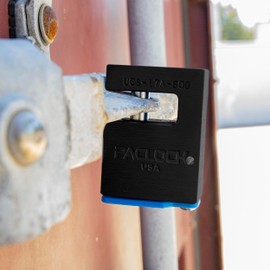 PACLOCK's UCS-17A-600 Block-Lock, High Performance 6-Pin Cylinder, One Lock Keyed to a Number U-Pick! w/ 2 Keys, Black Anodized Aluminum