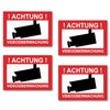 4 x Stickers Video Surveillance Small – Attention Video Surveillance