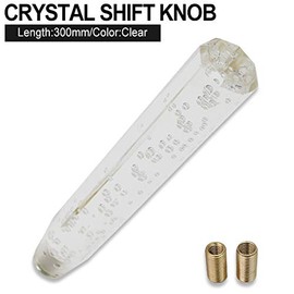 Crystal Shift Knob Bubble Shift Knob Lever Octagon 300mm 30cm Clear Acrylic MT Car AT Car