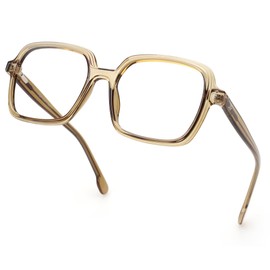 JFXQDR Blue Light Blocking Glasses for Women and Men, Oversized Frame Computer Gaming Glasses Anti Glare & UV RF6215 (Olive Green)