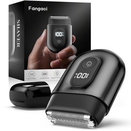 Mini Electric Razor, Electric Shaver for Men,Upgraded Foil Shaver with 3 Blade Heads IPX7 Waterproof Wet/Dry LED Display USB Type C Rechargeable electric foil shaver