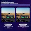Sharainn Angle Declinometer, Universal Intelligent Car Inclinometer Tilt Gauge HUD