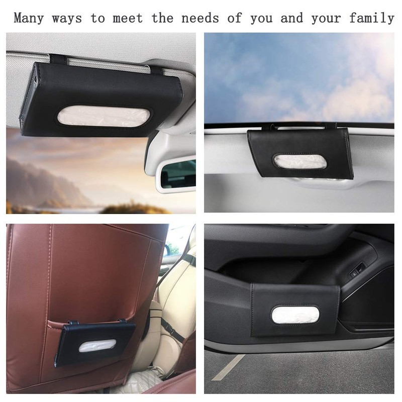 Fredysu Car Visor Tissue Holder, Sun Visor Napkin Holder Backseat