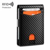 Carbon Fiber RFID Blocking Wallet for Men Slim Minimalist Card