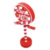 Christmas Stop Here Decor Metal Solid Wood LED Delicate Santa