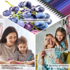 Koilox 48 Colors Gorgeous Pencils Oil-Based Erasable Coloring Drawing Pencil Set, Professional Colored Pencils For Kids,Adults,Beginners And Artists,Art Supplies For Drawing,Sketching,Coloring Books