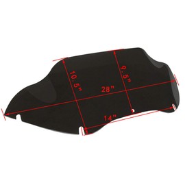 TCMT 9.5'' Black Windshield Windscreen Fit For Harley Road Glide FLTR FLTRX 1989-2013